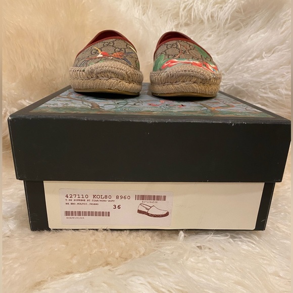 Gucci GG Supreme Tian Espadrilles - Floral - US Size 6 EU Size 36 - Picture 2 of 9